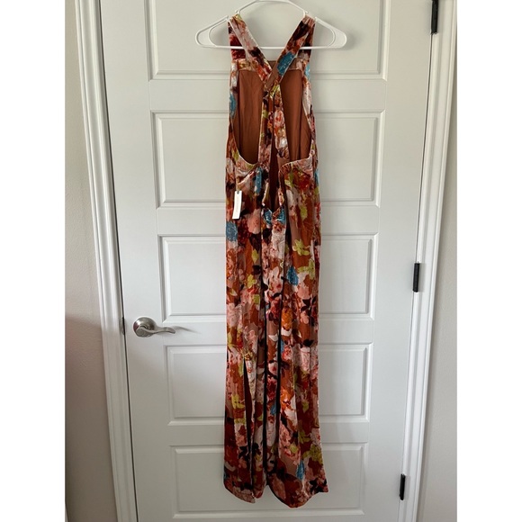 Anthropologie Halter Velvet Maxi Dress Honey M - Picture 8 of 13